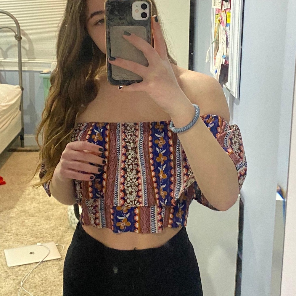 Off the shoulder crop top